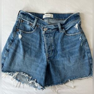 Abercrombie crossover denim shorts